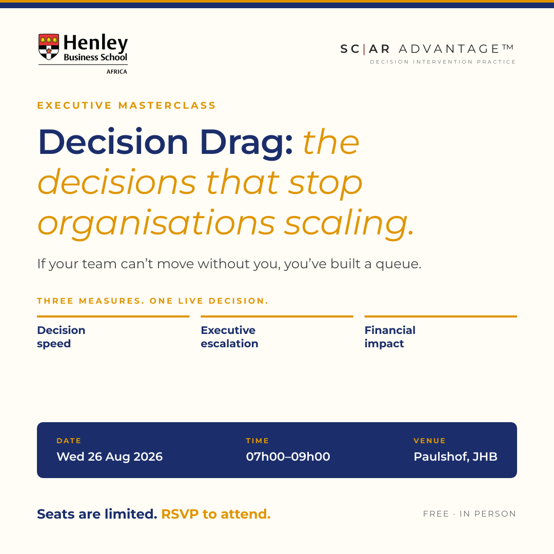 Decision Drag: how organisational scar tissue shapes leadership culture